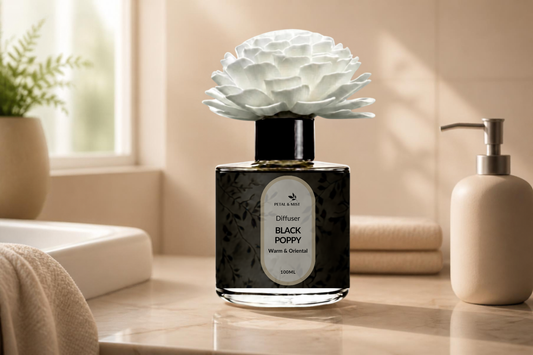 Black Poppy Flower Diffuser - 100ml