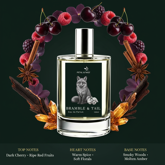 Bramble & Tail Scent Notes - Green Background