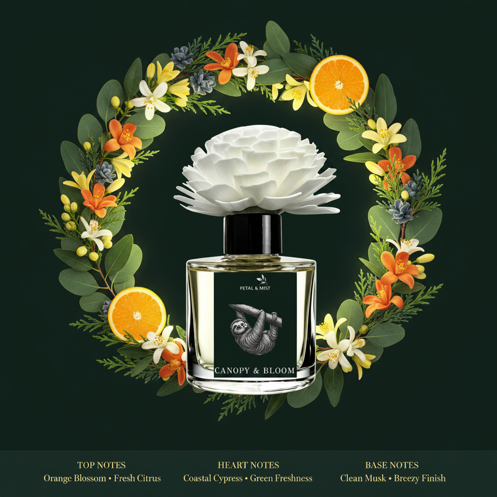 Canopy & Bloom Diffuser - Wreath Behind Bottle