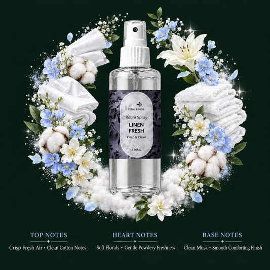 Fresh Linen scent-note image in the Sunset Blossom format