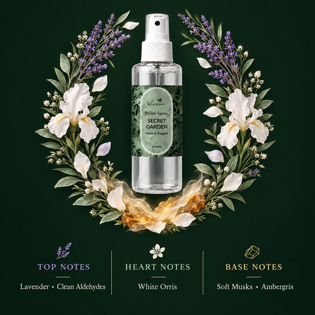 Secret Garden scent-note image in the Sunset Blossom format